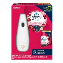 Ambientador GLADE automático frutos rojos x270 ml +unidad decorativa