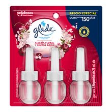 Ambientador GLADE frutos rojos precio especial 3 unds x21 ml c/u