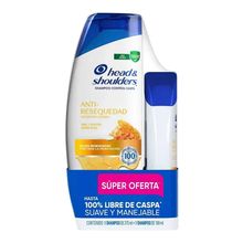 Shampoo HEAD & SHOULDERS antiresequedad x375 ml + shampoo x180 ml