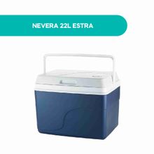 Nevera Portátil Estra 22 L – Aislante con Manija, Capacidad para 30 Latas, Plástico Libre de BPA