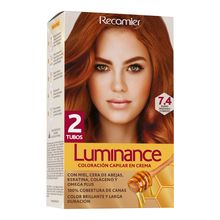 Tinte LUMINANCE rubio mediano cobrizo 2 tubos N.° 7.4