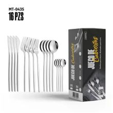 Set de Cubiertos 16 piezas Mertec Acero Inoxidable MT043S
