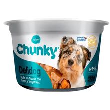 Alimento húmedo para perro CHUNKY delidog pollo arroz y vegetales x310 g