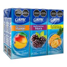 Refresco CELEMA fruta surtido 6 unds x200 ml c/u