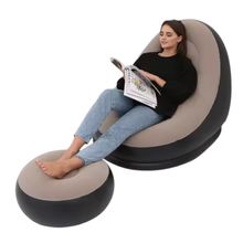 Sofa Inflable Con Reposapies Comodo Portatil Para Sala