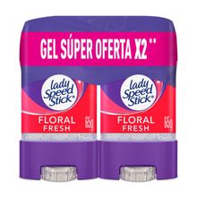 Desodorante LADY SPEED STICK floral fresh gel 2 unds x85 g c/u