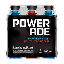 Bebida hidratante POWERADE precio especial 3 unds x500 ml c/u