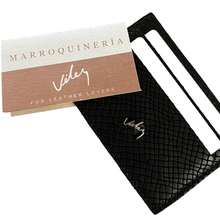 Tarjetero porta documentos Velez Tour de cuero Negro