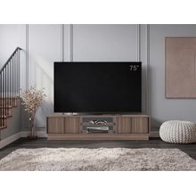Mesa Para Tv Caobe, Avellana y Wengue, Para Televisor de Hasta 75 Pulgadas con cuatro puertas