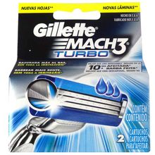 Repuesto para máquina de afeitar GILLETTE mach3 turbo x2 unds