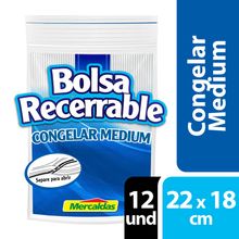 Bolsa recerrable MERCALDAS medium 22x18 x12 unds 2x3