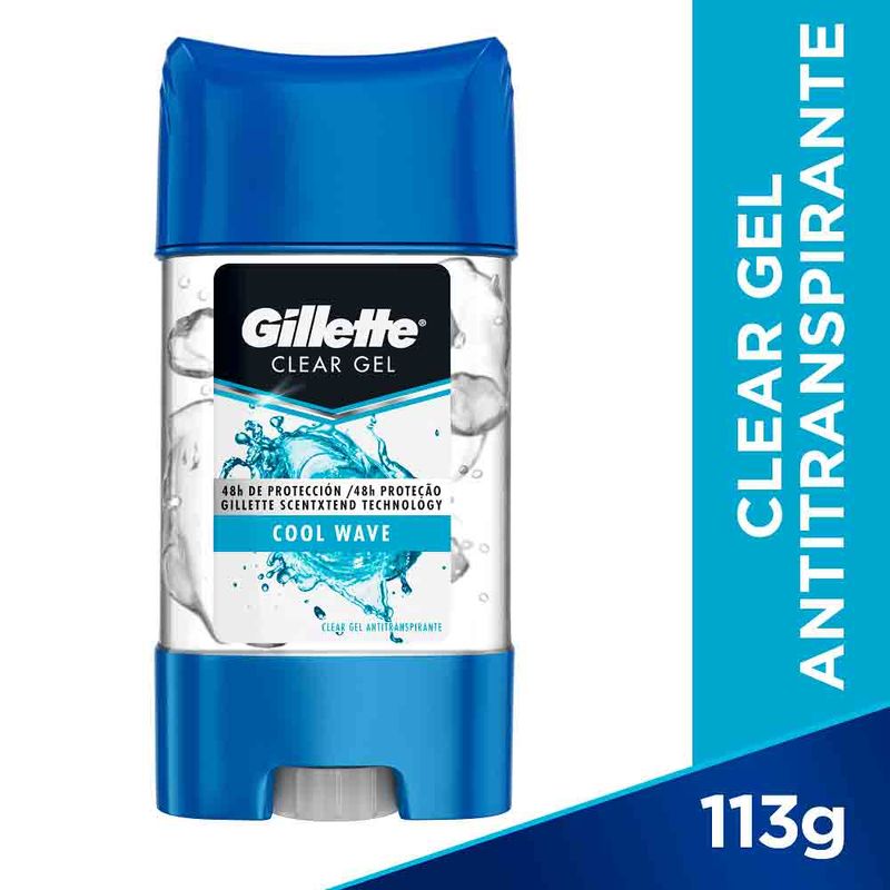 Desodorante Gillette Clear Gel para hombre, Cool Wave 107g