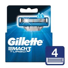 Repuesto para máquina de afeitar GILLETTE mach3 turbo precio especial x4 unds