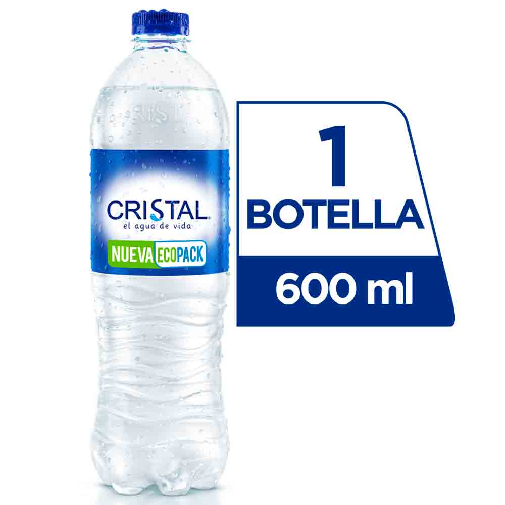 Agua Cristal con gas pet x600ml - Tiendas Metro