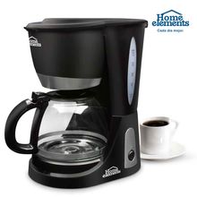 Cafetera HOME ELEMENTS eléctrica jarra de vidrio 12 tazas