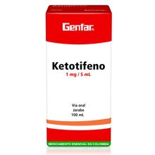 Ketotifeno GENFAR jarabe 1 mg x100 ml