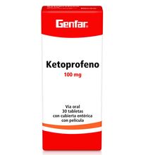 Ketoprofeno GENFAR 100 mg x30 tabletas