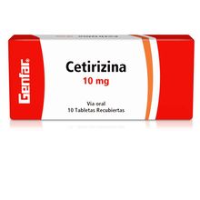 Cetirizina GENFAR 10 mg x10 tabletas