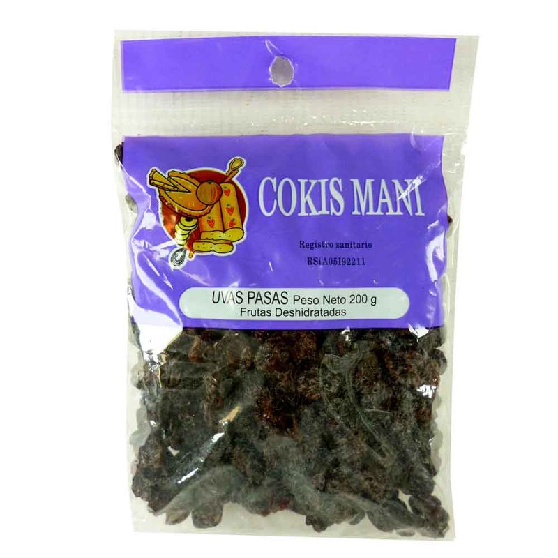 Uvas-Pasas-COKIS-Mani-X200G
