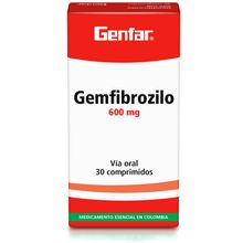 Gemfibrozilo GENFAR 600 mg x10 tabletas