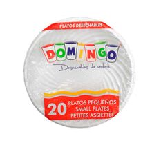 Plato desechable DOMINGO pequeño 15 cm x20 unds