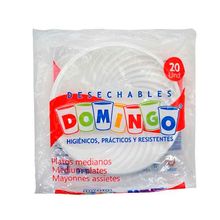 Plato desechable DOMINGO mediano 19 cm x20 unds