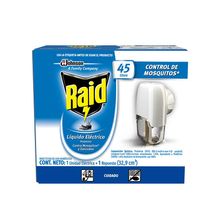 Insecticida RAID laminado eléctrico 45 noches unidad + repuesto x32.9 ml