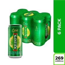 Cerveza REDDS 6 unds x269 ml c/u