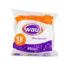 Plato desechable WAU pando espumado x20 unds