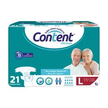Pañal CONTENT ultrasec talla l x21 unds