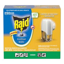 Insecticida RAID líquido 45 usos unidad eléctrica +repuesto