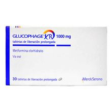 Glucophage xr 1000 MERCK x30 tabletas