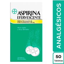 Aspirina efervescente BAYER 500mg x50 tabletas