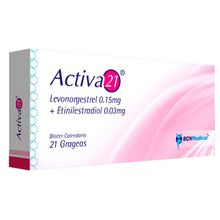Activa 21 (levonorgestrel) BCN 0.15mg/0.03mg x21 tabletas