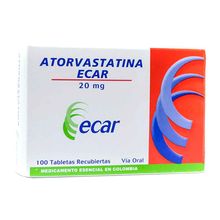 Atorvastatina ECAR 20mg x100 tabletas