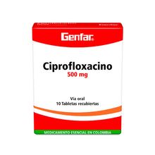 Ciprofloxacina GENFAR 500 mg x10 tabletas