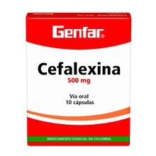 Cefalexina GENFAR 500 mg x10 cápsulas
