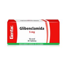 Glibenclamida GENFAR 5 mg x30 tabletas