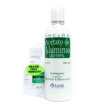Acetato de aluminio LICOL locion 0.059% x500 ml gratis x120 ml