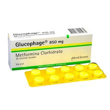 Glucophage MERCK 850mg x30 tabletas