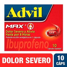 Advil max PFIZER x10 cápsulas