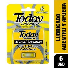 Preservativos TODAY mutual sensation x6 unds