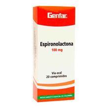 Espironolactona GENFAR 100mg x20 tabletas