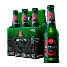 Cerveza BECKS 6 unds x275 ml c/u