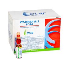 Vitamina B-12 ECAR inyectable 1 ml x25 ampollas
