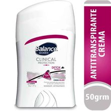 Desodorante BALANCE crema mujer clinical detox x50 g