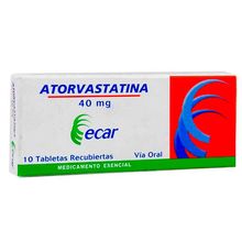 Atorvastatina ECAR 40mg x10 tabletas