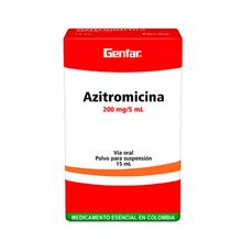Azitromicina GENFAR suspensión 200 mg x15 ml