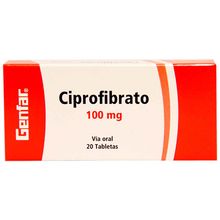 Ciprofibrato GENFAR 100 mg x20 tabletas