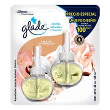 Ambientador GLADE vainilla 2 unds x42 ml c/u precio especial
